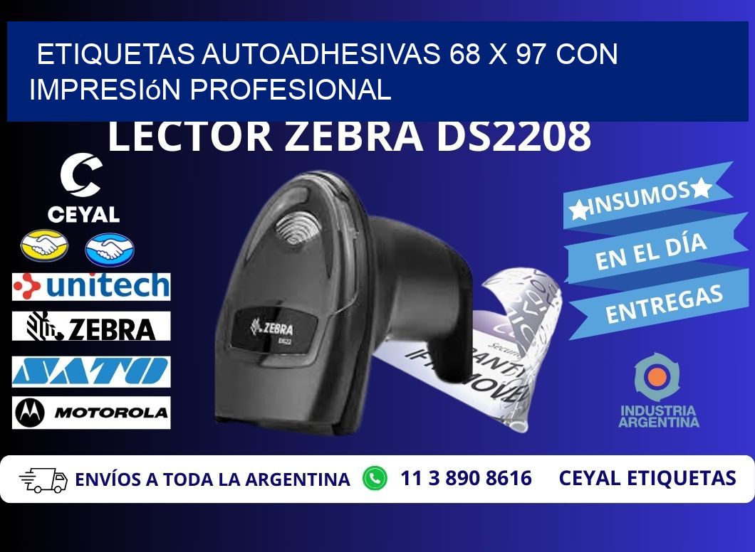 Etiquetas Autoadhesivas 68 x 97 con Impresión Profesional