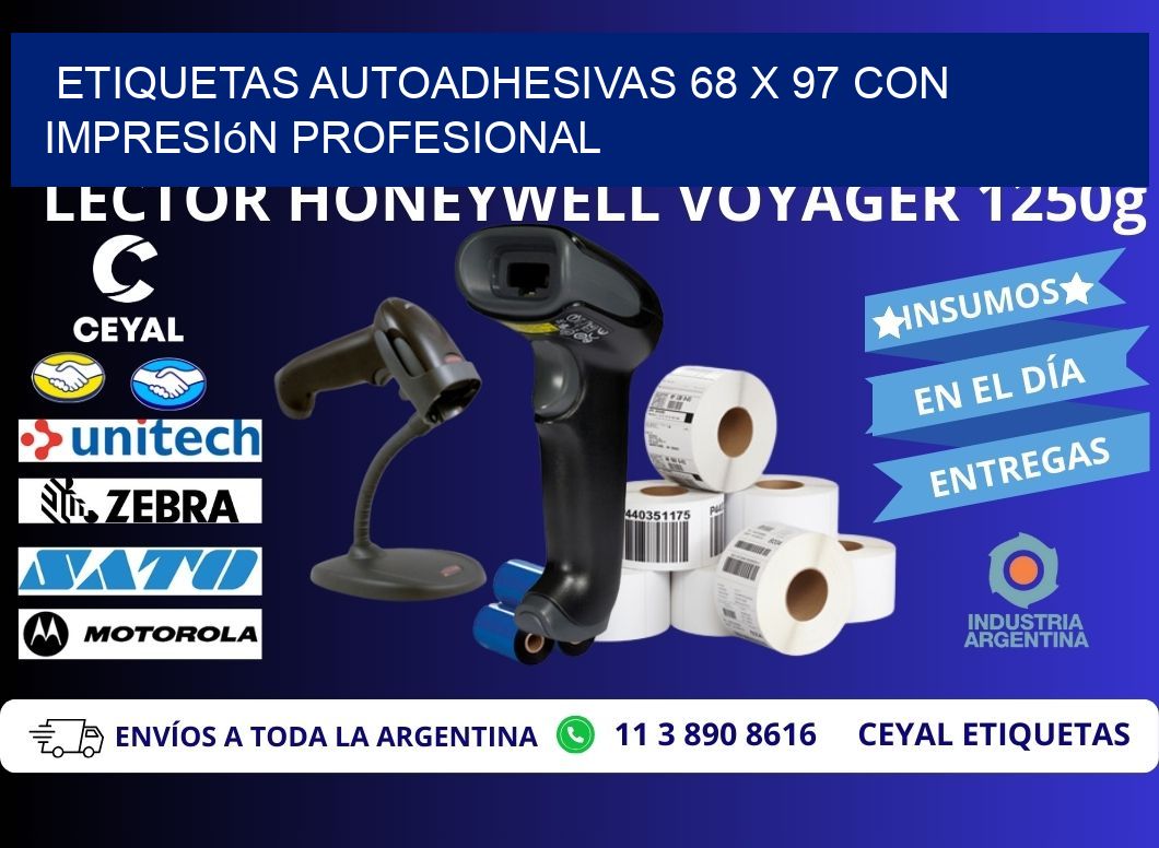 Etiquetas Autoadhesivas 68 x 97 con Impresión Profesional