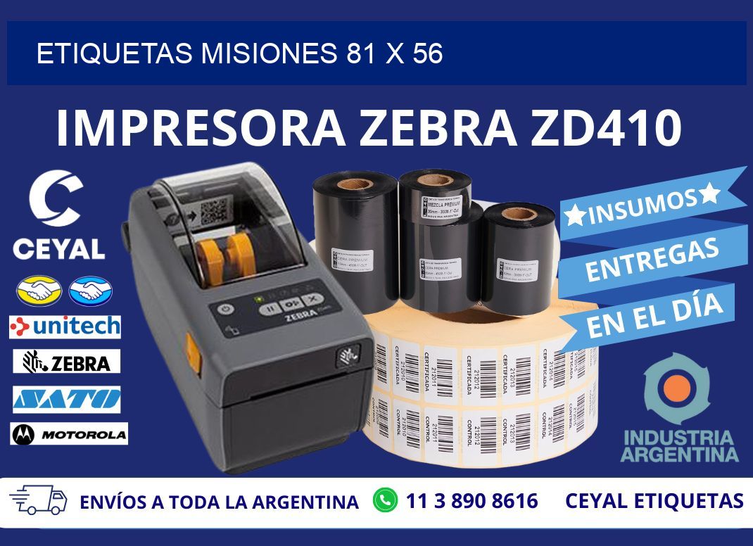 Etiquetas Misiones 81 x 56