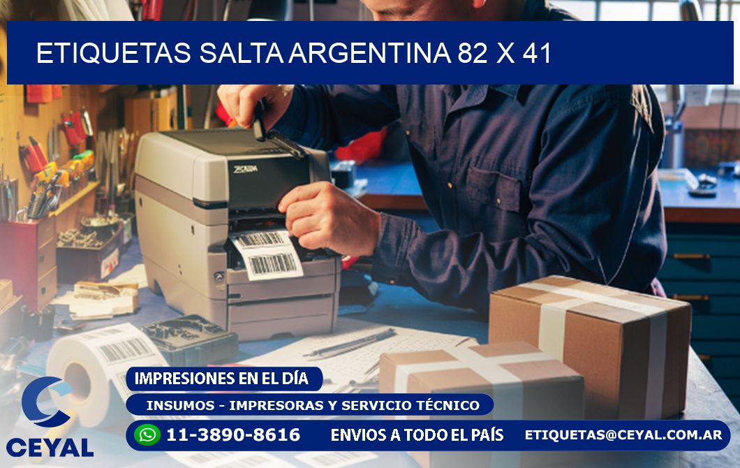 Etiquetas Salta Argentina 82 x 41