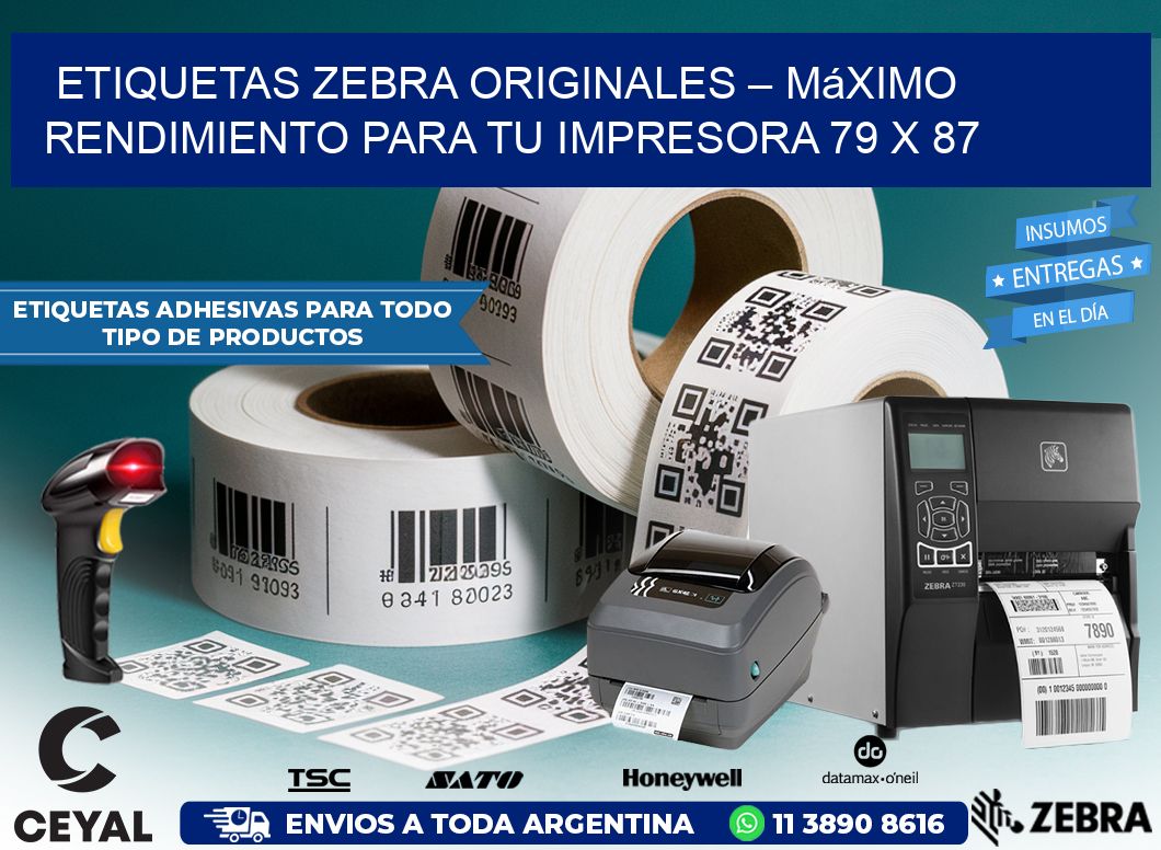 Etiquetas Zebra Originales – Máximo Rendimiento para tu Impresora 79 x 87