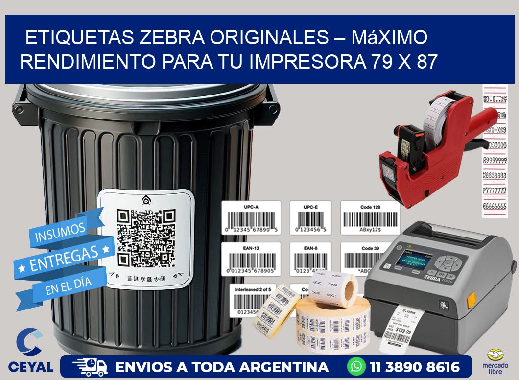 Etiquetas Zebra Originales – Máximo Rendimiento para tu Impresora 79 x 87