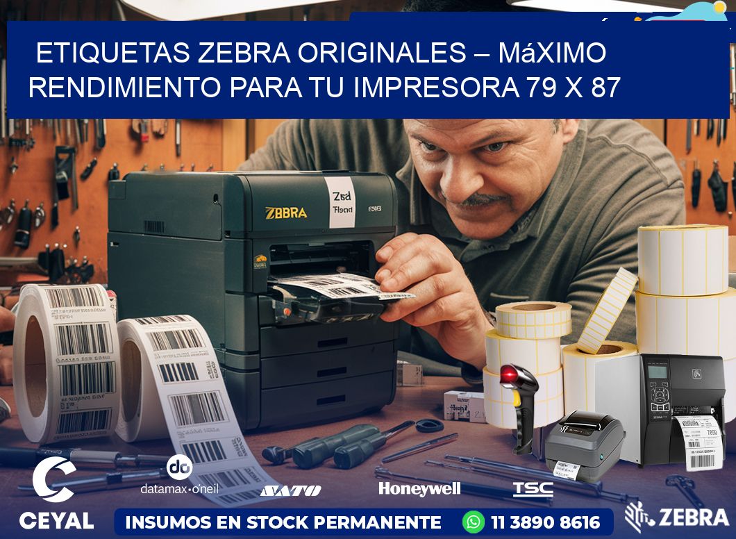 Etiquetas Zebra Originales – Máximo Rendimiento para tu Impresora 79 x 87