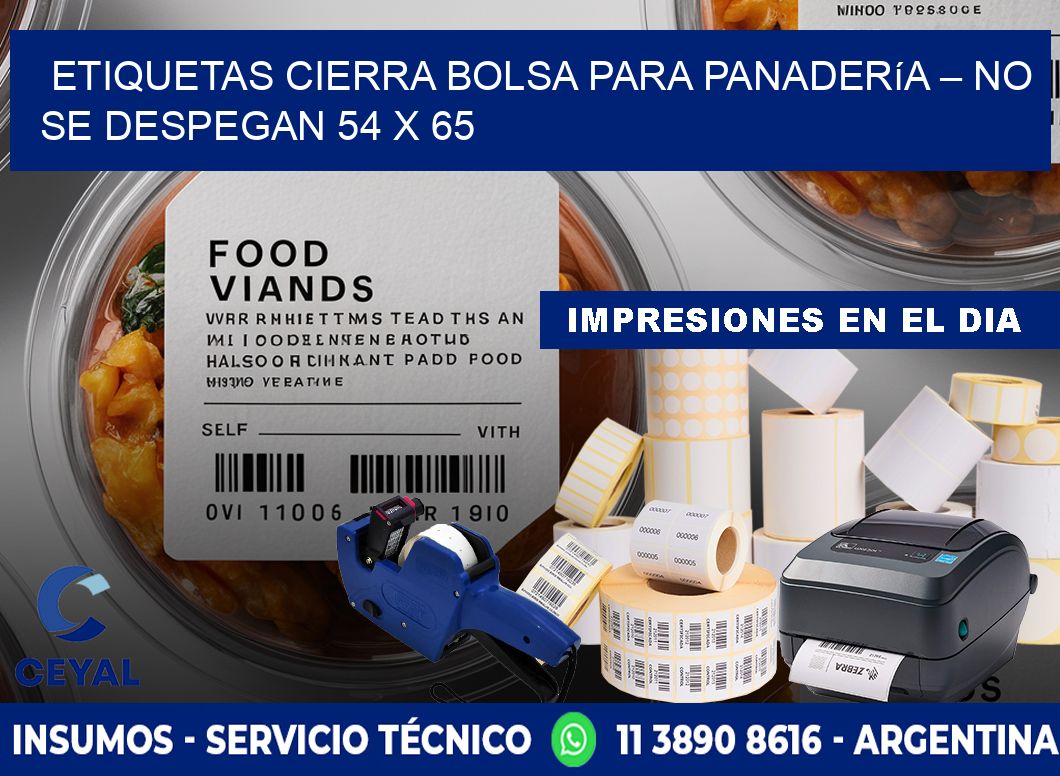 Etiquetas cierra bolsa para panadería – No se despegan 54 x 65