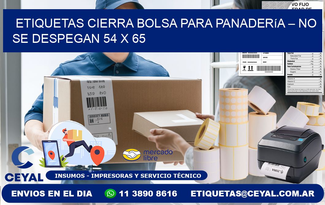 Etiquetas cierra bolsa para panadería – No se despegan 54 x 65