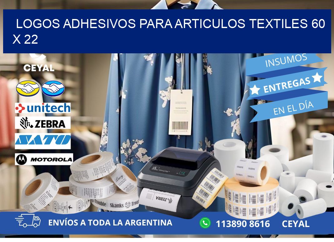 LOGOS ADHESIVOS PARA ARTICULOS TEXTILES 60 x 22