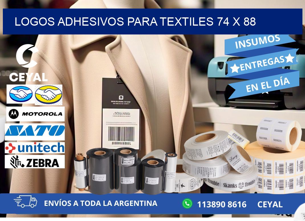 LOGOS ADHESIVOS PARA TEXTILES 74 x 88