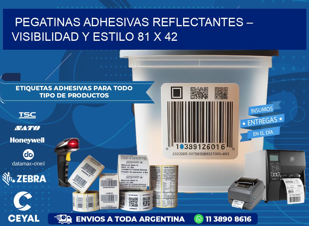 Pegatinas Adhesivas Reflectantes – Visibilidad y Estilo 81 x 42