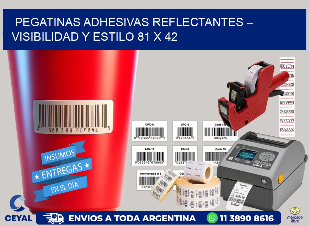 Pegatinas Adhesivas Reflectantes – Visibilidad y Estilo 81 x 42