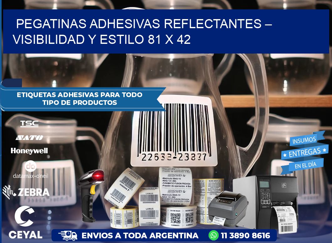 Pegatinas Adhesivas Reflectantes – Visibilidad y Estilo 81 x 42