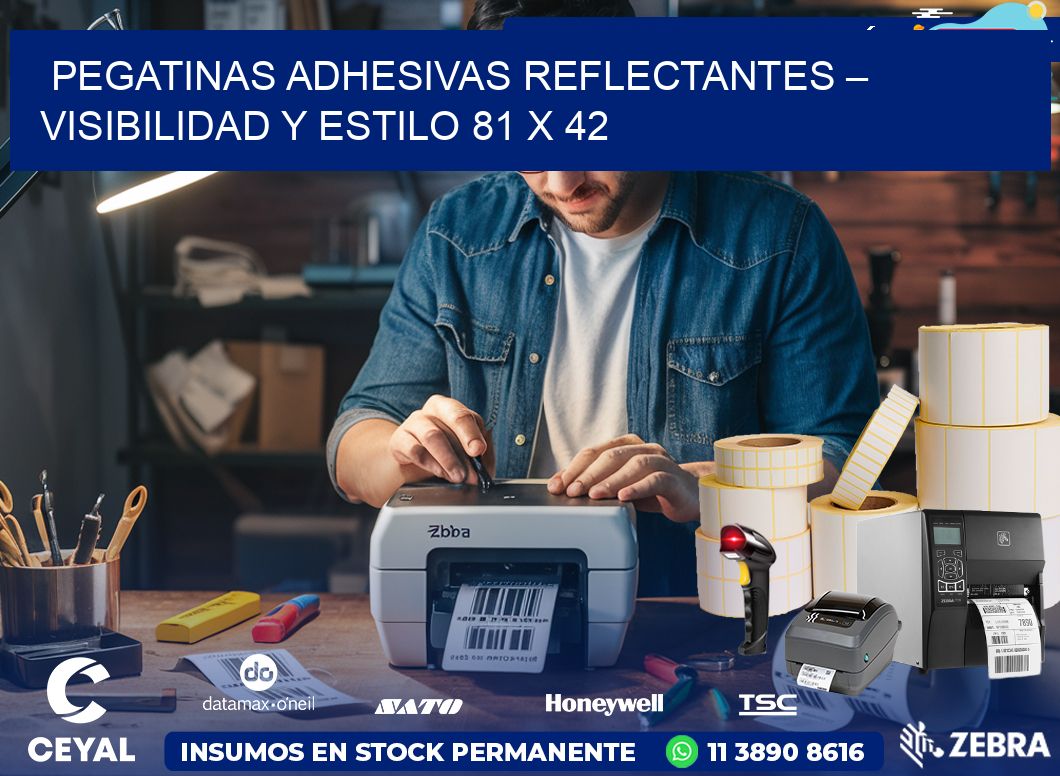 Pegatinas Adhesivas Reflectantes – Visibilidad y Estilo 81 x 42