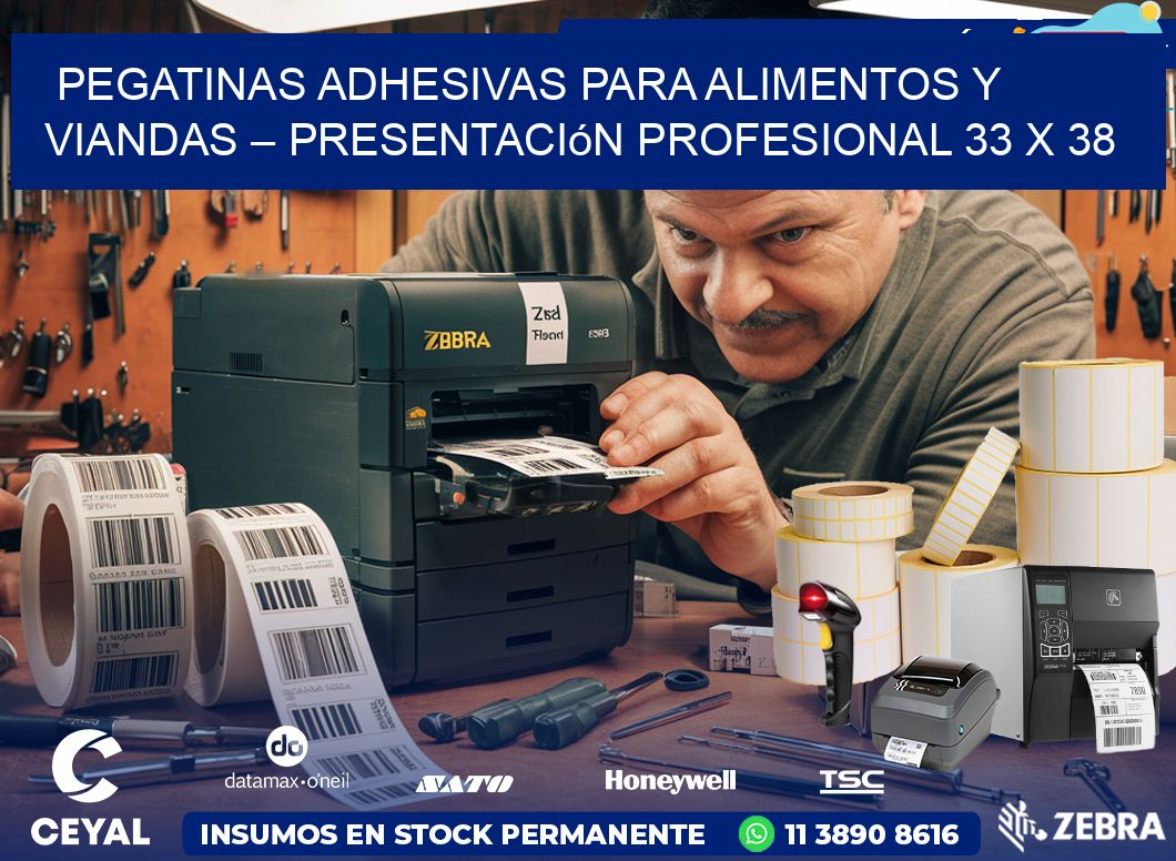 Pegatinas Adhesivas para Alimentos y Viandas – Presentación Profesional 33 x 38