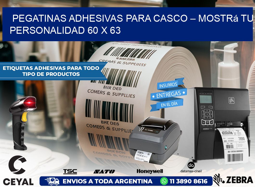 Pegatinas Adhesivas para Casco – Mostrá Tu Personalidad 60 x 63