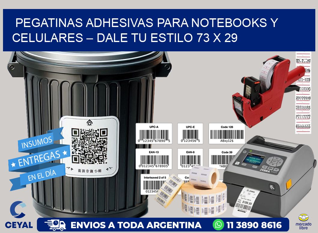 Pegatinas Adhesivas para Notebooks y Celulares – Dale Tu Estilo 73 x 29