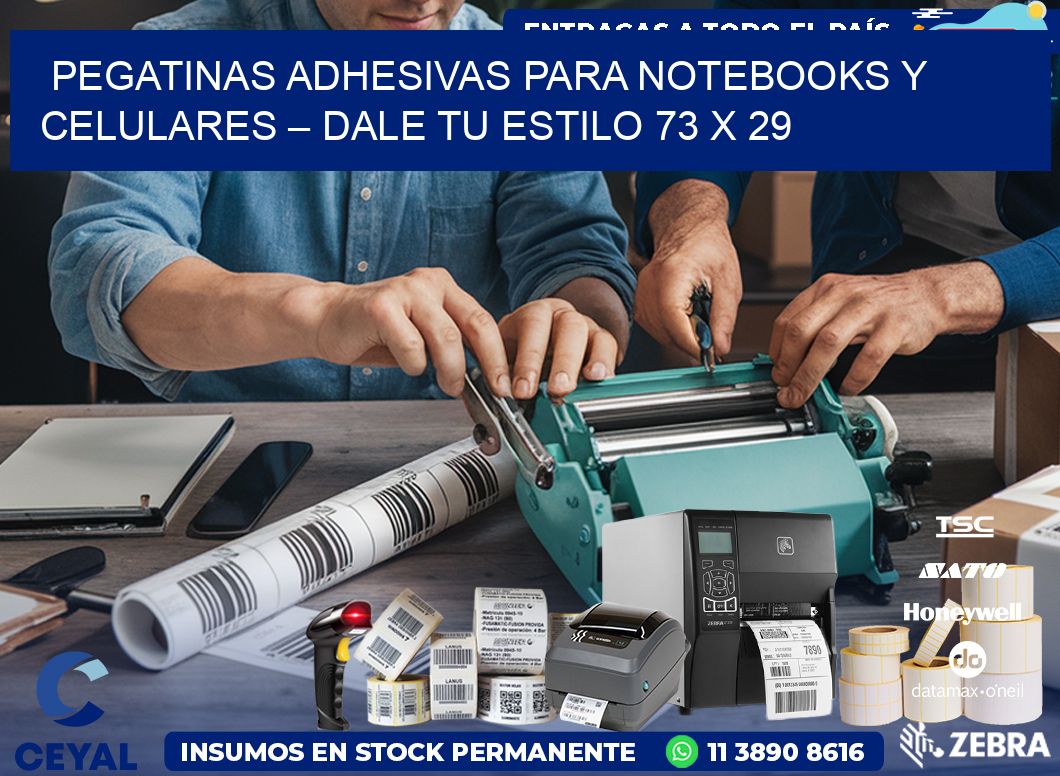 Pegatinas Adhesivas para Notebooks y Celulares – Dale Tu Estilo 73 x 29