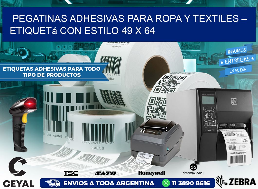 Pegatinas Adhesivas para Ropa y Textiles – Etiquetá con Estilo 49 x 64