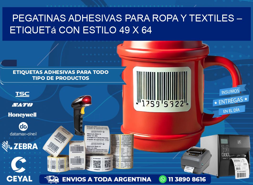 Pegatinas Adhesivas para Ropa y Textiles – Etiquetá con Estilo 49 x 64