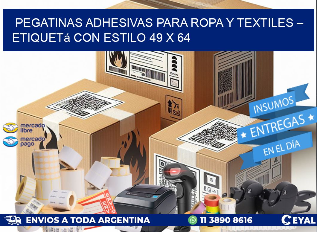 Pegatinas Adhesivas para Ropa y Textiles – Etiquetá con Estilo 49 x 64