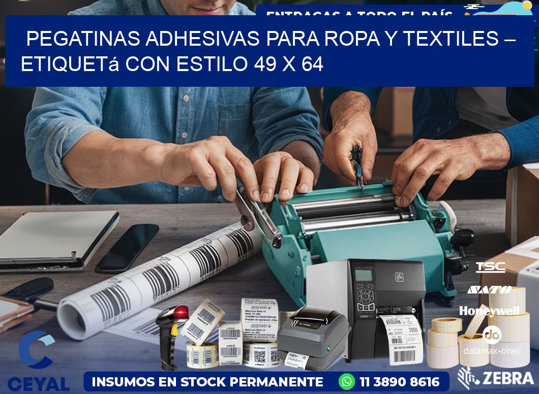 Pegatinas Adhesivas para Ropa y Textiles – Etiquetá con Estilo 49 x 64