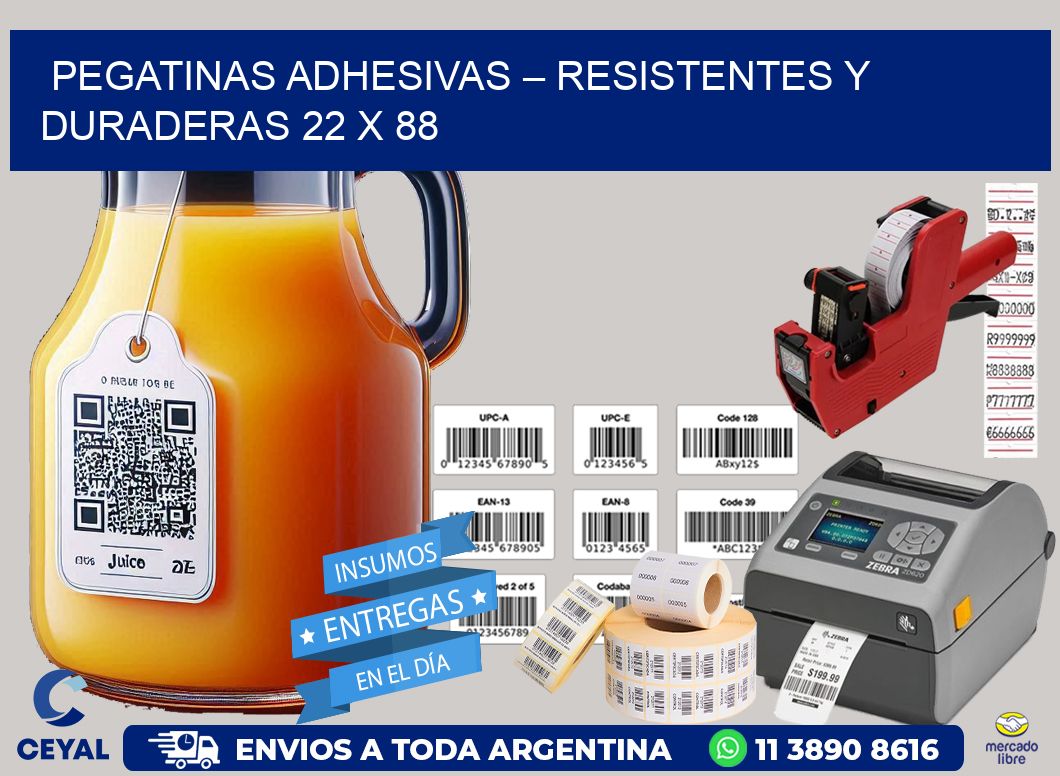 Pegatinas Adhesivas – Resistentes y Duraderas 22 x 88