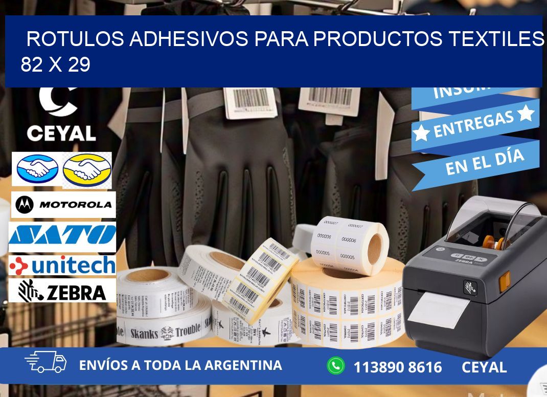 ROTULOS ADHESIVOS PARA PRODUCTOS TEXTILES 82 x 29