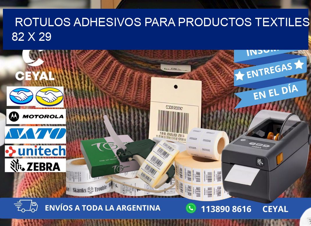 ROTULOS ADHESIVOS PARA PRODUCTOS TEXTILES 82 x 29