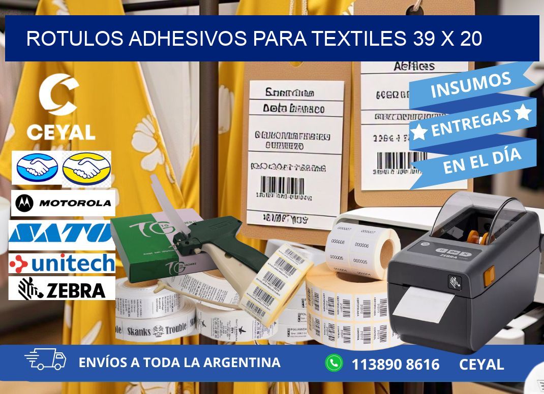 ROTULOS ADHESIVOS PARA TEXTILES 39 x 20