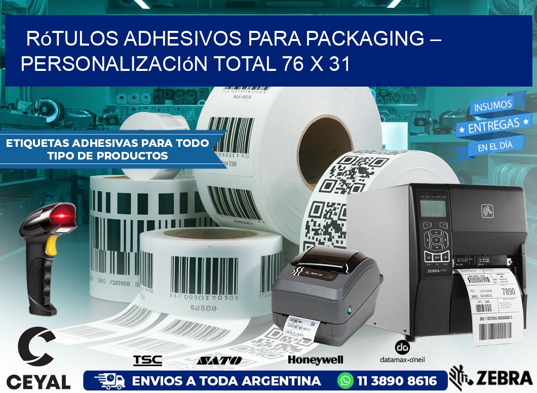 Rótulos Adhesivos para Packaging – Personalización Total 76 x 31