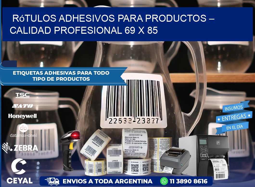 Rótulos Adhesivos para Productos – Calidad Profesional 69 x 85