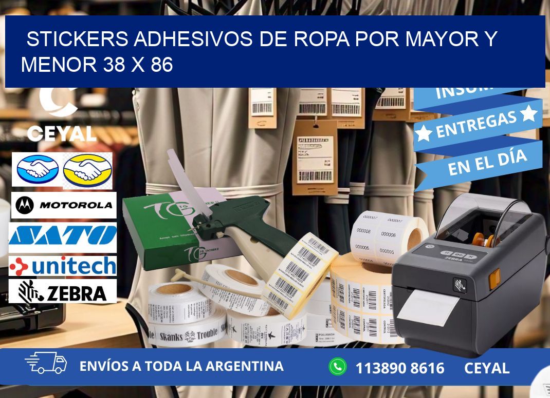 STICKERS ADHESIVOS DE ROPA POR MAYOR Y MENOR 38 x 86