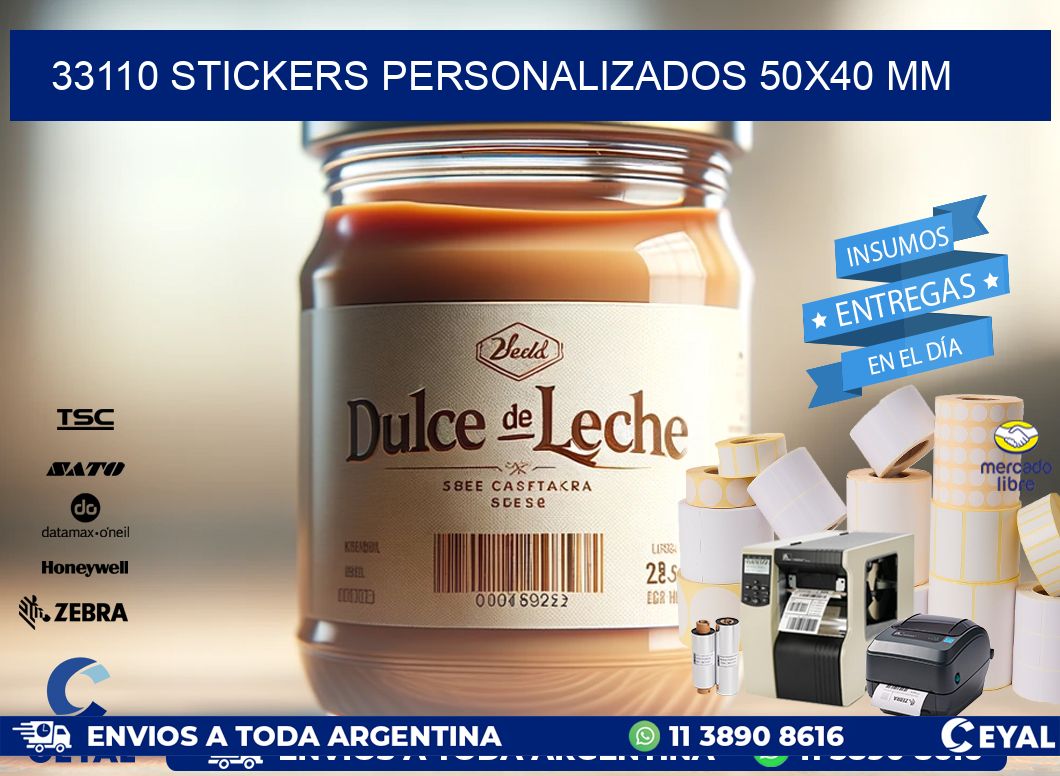 33110 STICKERS PERSONALIZADOS 50x40 mm