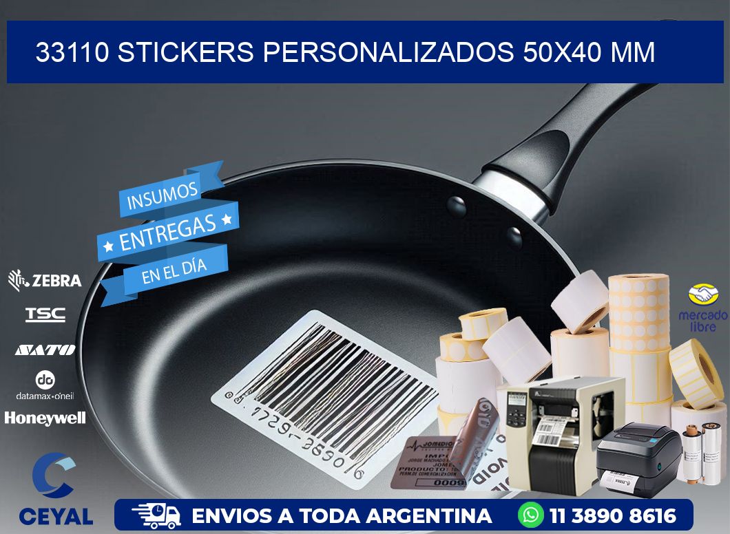 33110 STICKERS PERSONALIZADOS 50x40 mm