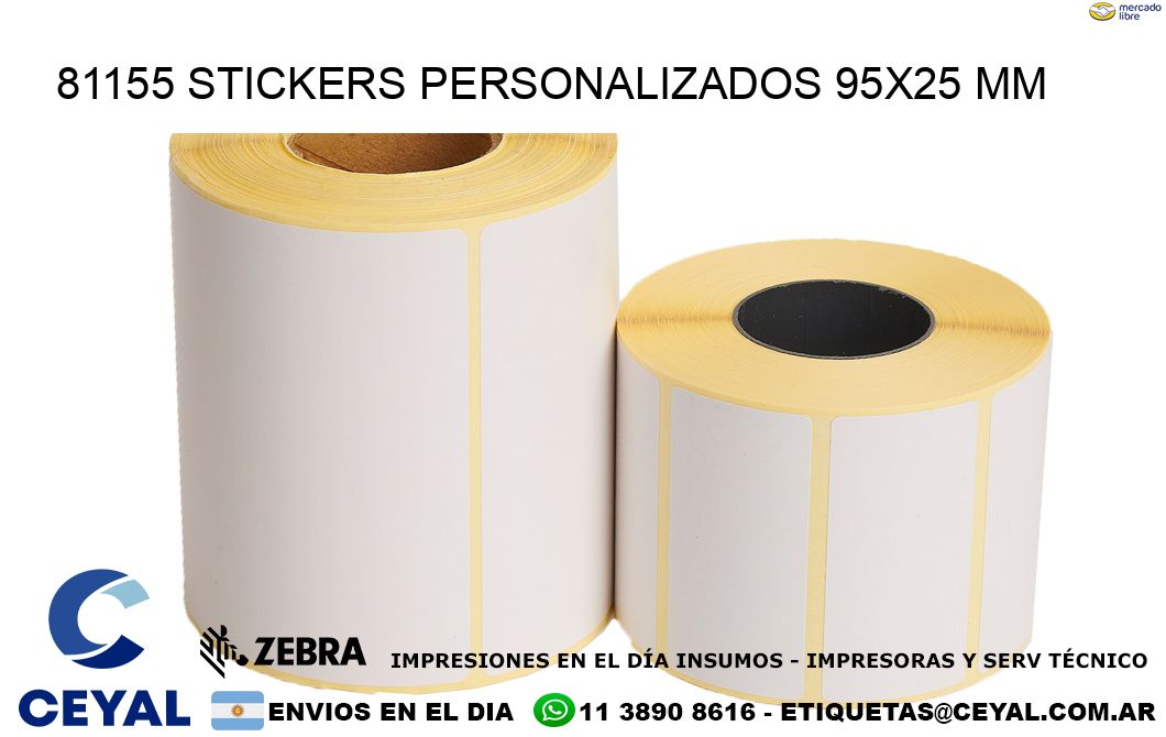 81155 STICKERS PERSONALIZADOS 95x25 mm