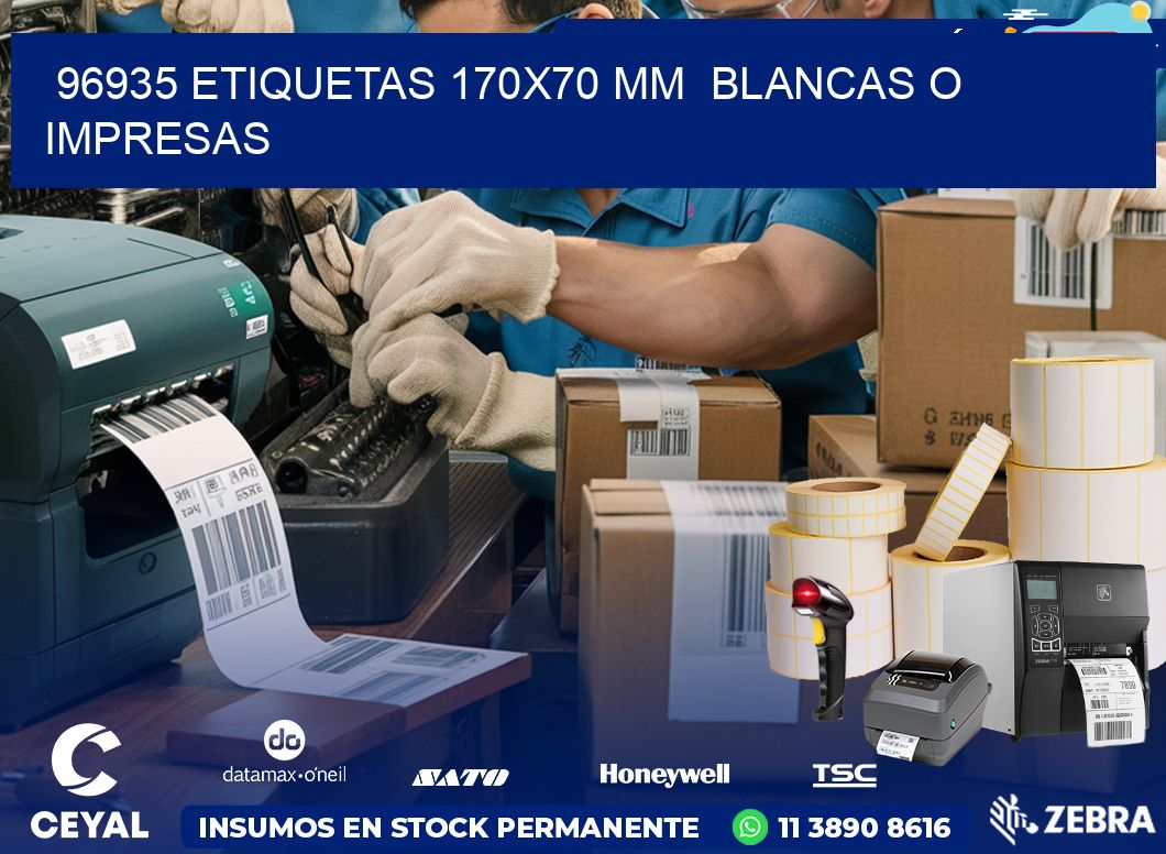 96935 ETIQUETAS 170×70 mm  BLANCAS O IMPRESAS