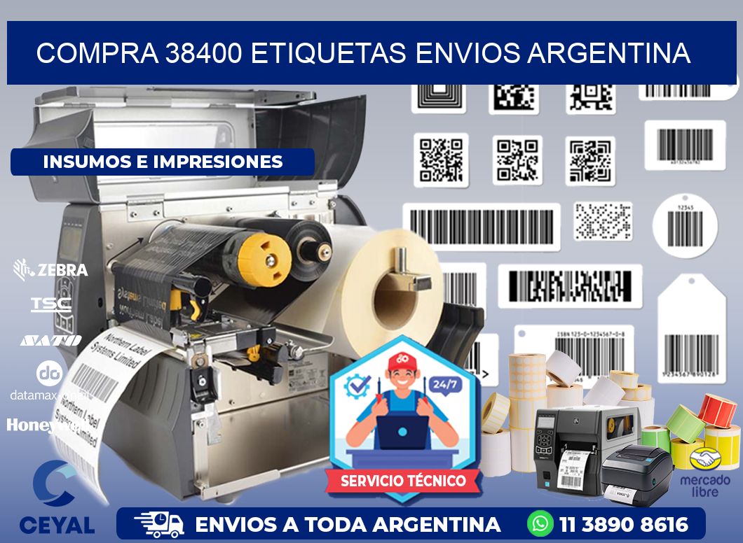 COMPRA 38400 ETIQUETAS ENVIOS ARGENTINA