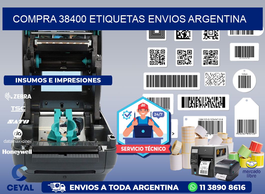 COMPRA 38400 ETIQUETAS ENVIOS ARGENTINA