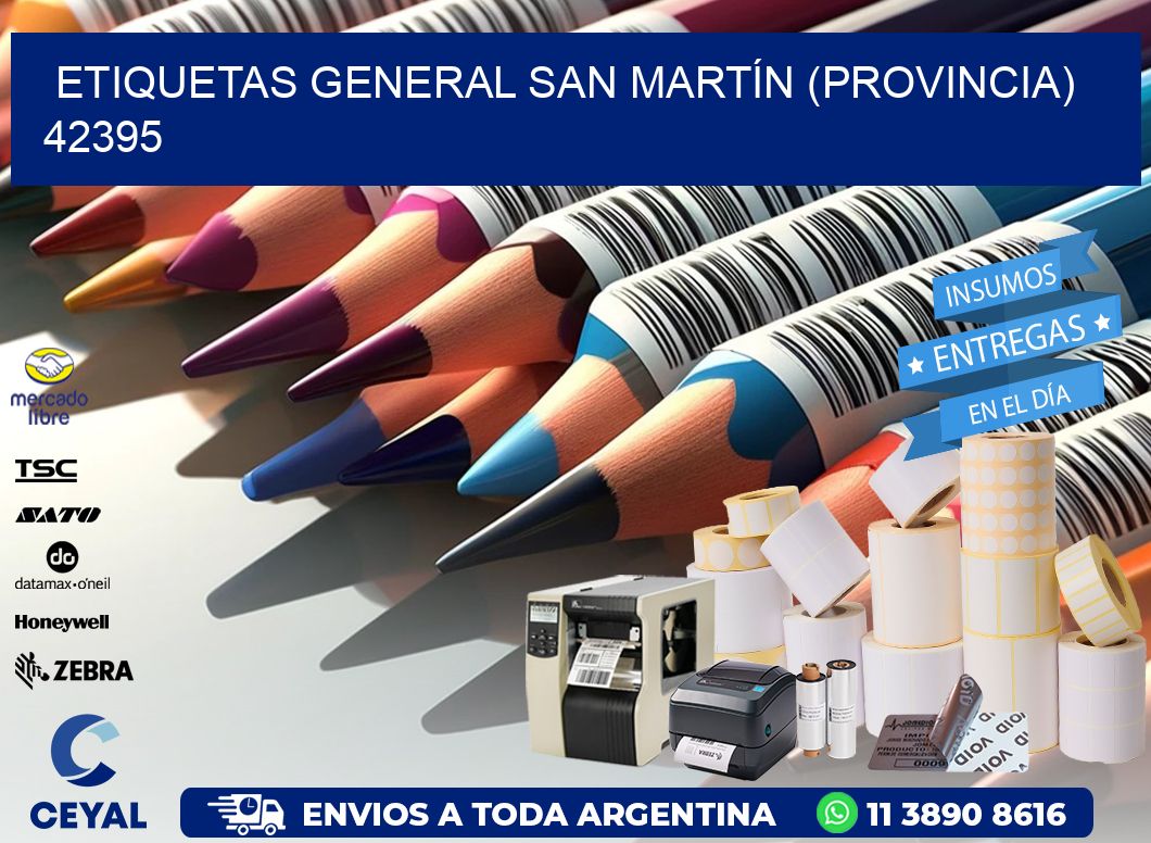 ETIQUETAS GENERAL SAN MARTÍN (PROVINCIA) 42395