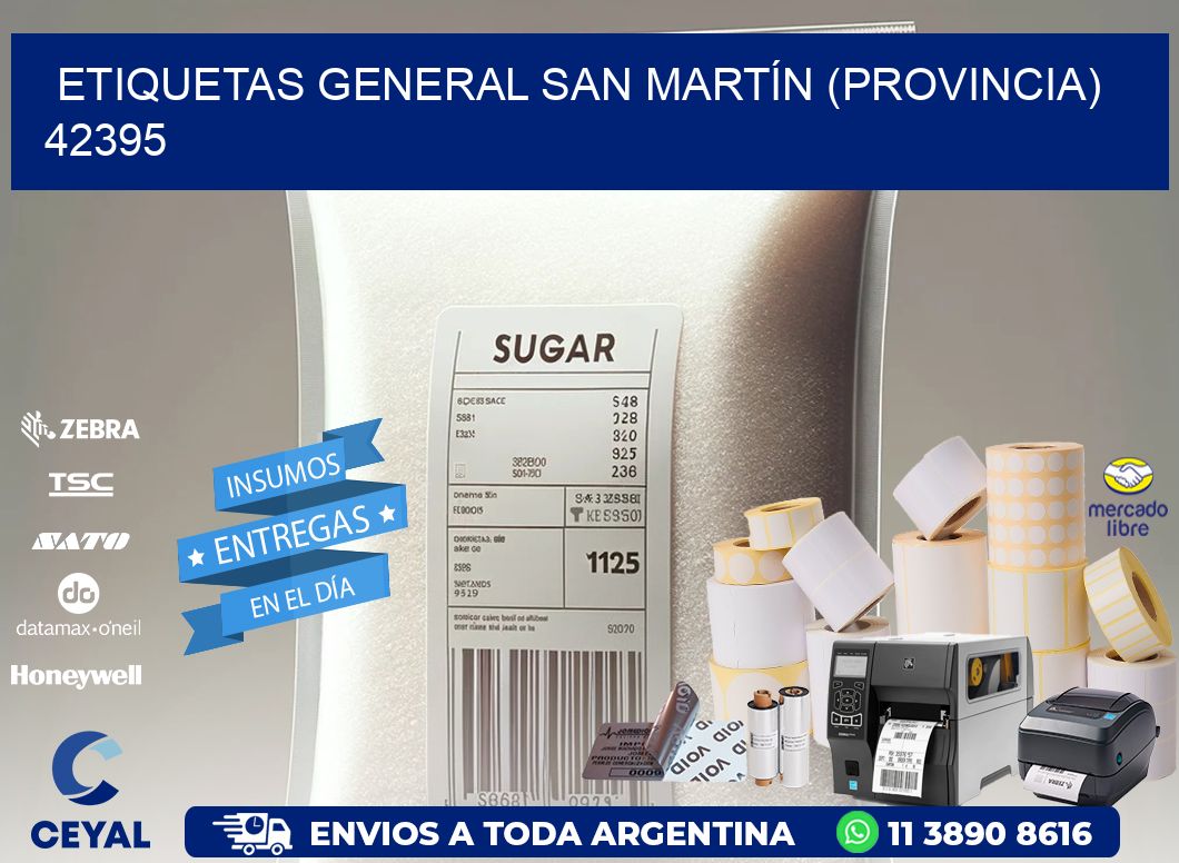 ETIQUETAS GENERAL SAN MARTÍN (PROVINCIA) 42395