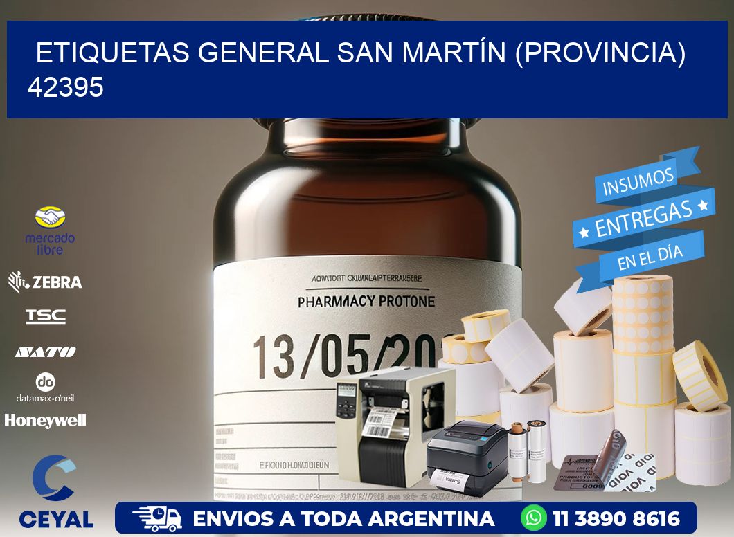 ETIQUETAS GENERAL SAN MARTÍN (PROVINCIA) 42395