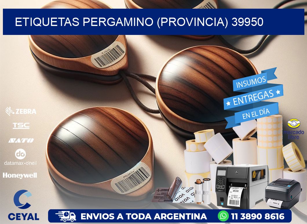 ETIQUETAS PERGAMINO (PROVINCIA) 39950