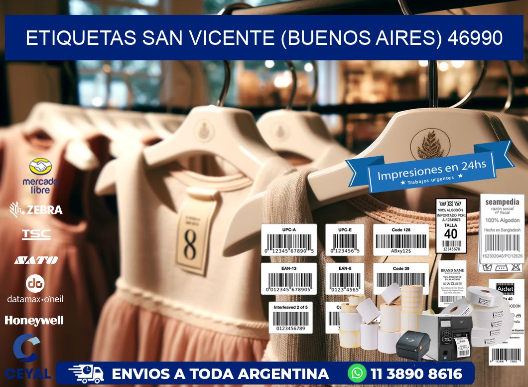 ETIQUETAS SAN VICENTE (BUENOS AIRES) 46990