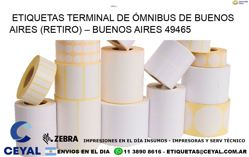 ETIQUETAS TERMINAL DE ÓMNIBUS DE BUENOS AIRES (RETIRO) – BUENOS AIRES 49465