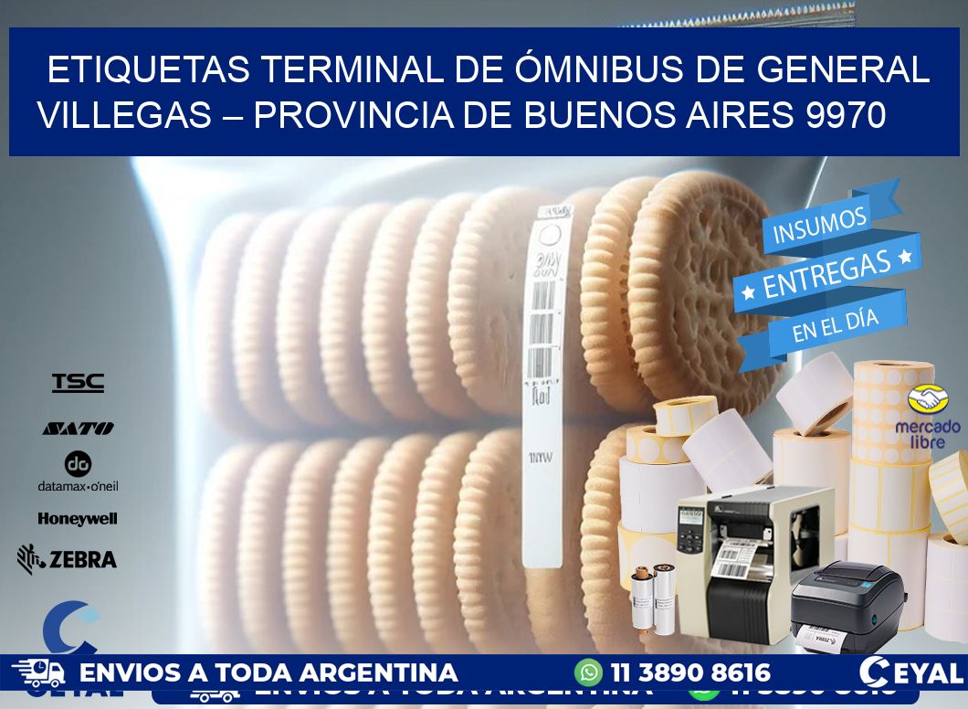 ETIQUETAS TERMINAL DE ÓMNIBUS DE GENERAL VILLEGAS – PROVINCIA DE BUENOS AIRES 9970