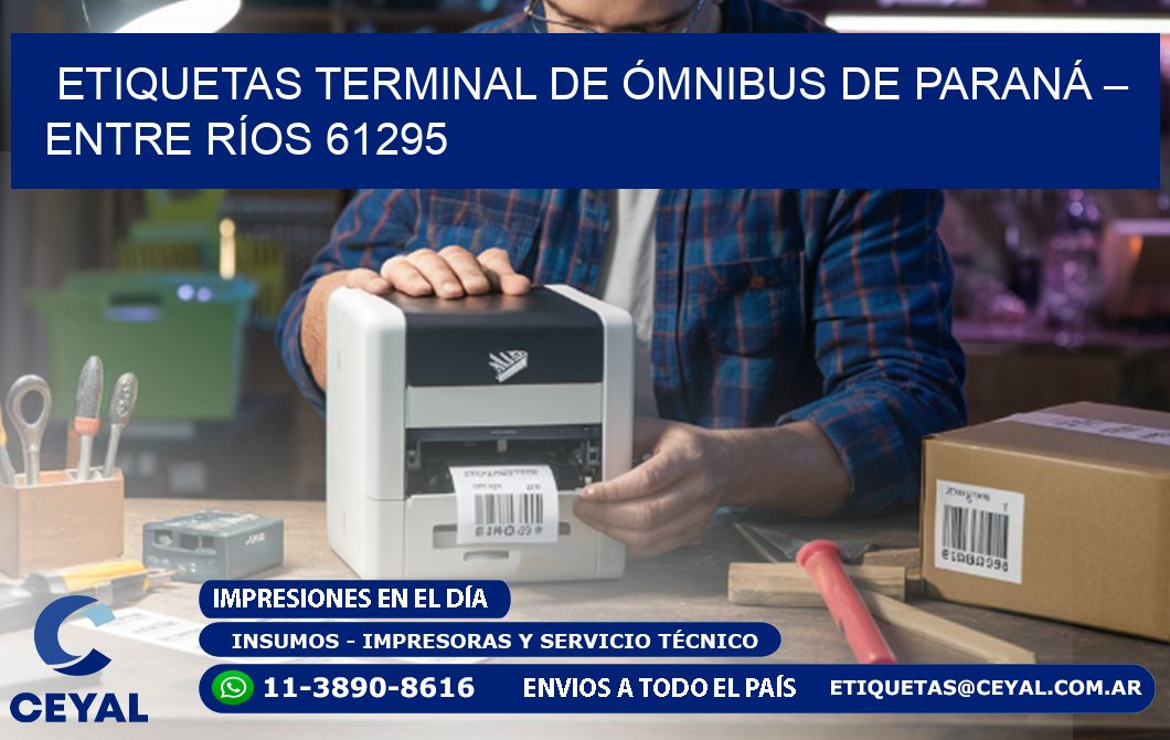 ETIQUETAS TERMINAL DE ÓMNIBUS DE PARANÁ – ENTRE RÍOS 61295