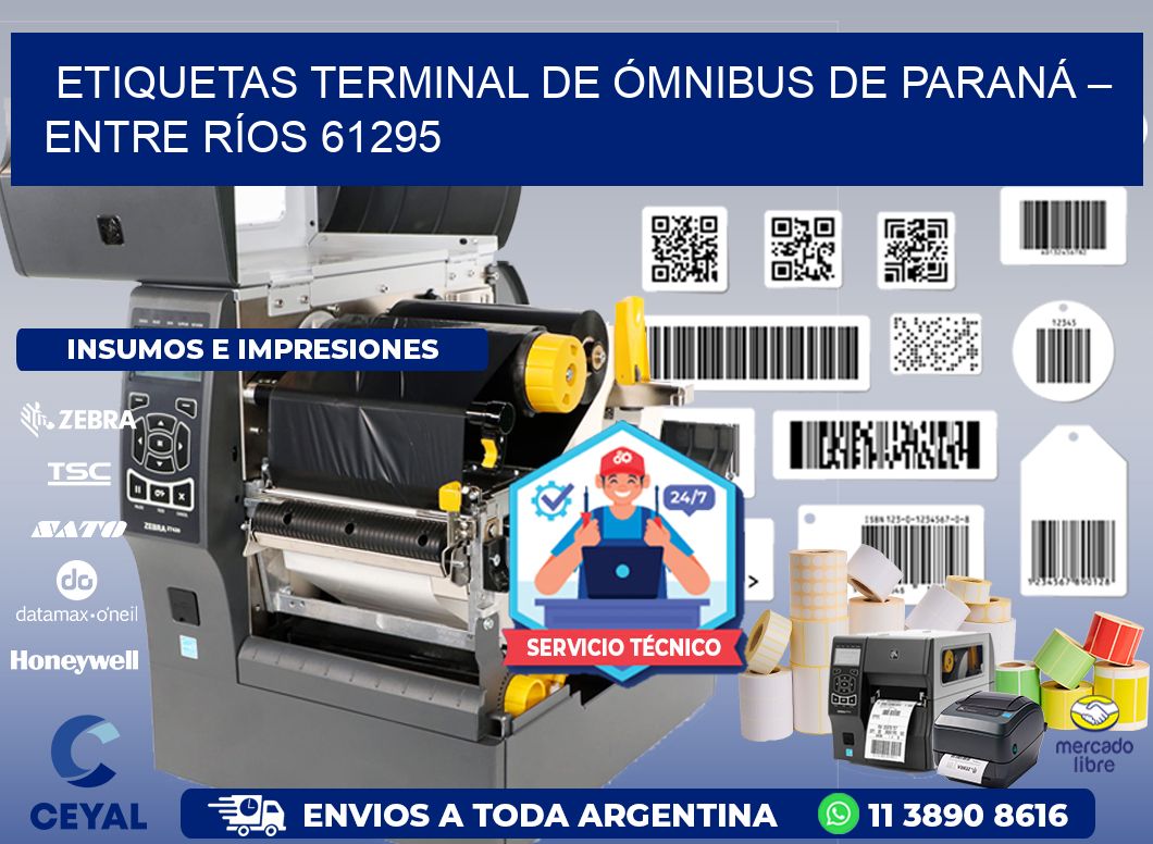 ETIQUETAS TERMINAL DE ÓMNIBUS DE PARANÁ – ENTRE RÍOS 61295