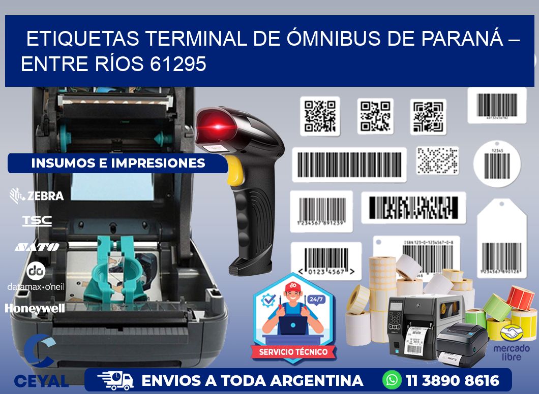 ETIQUETAS TERMINAL DE ÓMNIBUS DE PARANÁ – ENTRE RÍOS 61295