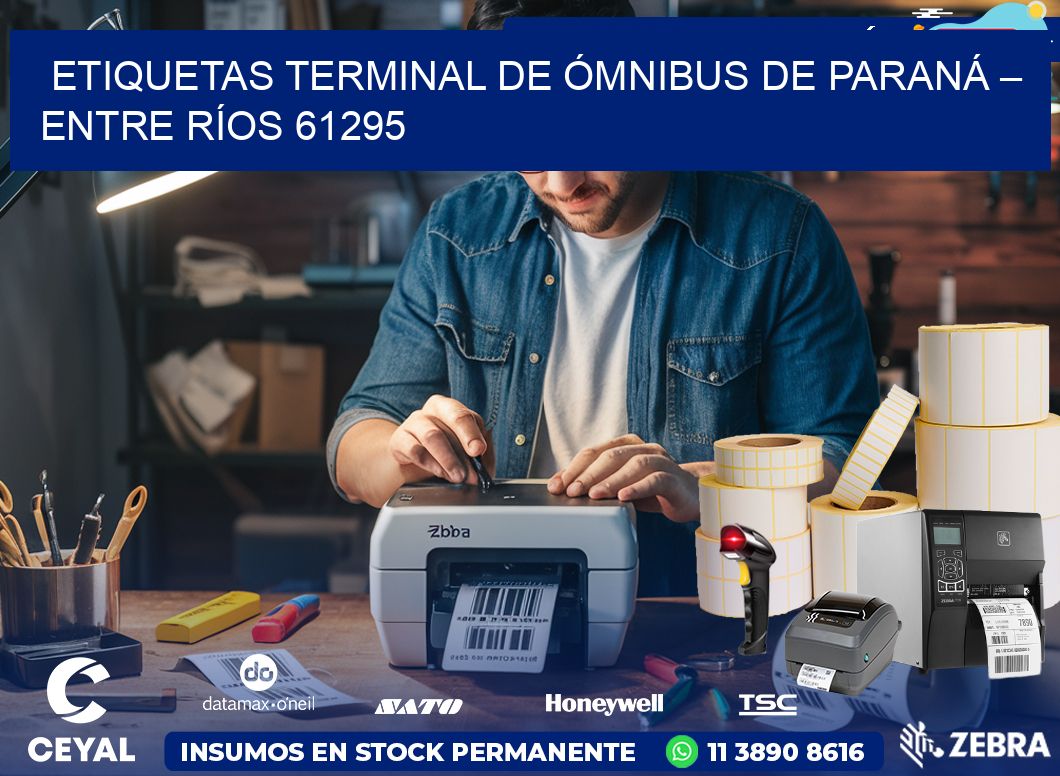 ETIQUETAS TERMINAL DE ÓMNIBUS DE PARANÁ – ENTRE RÍOS 61295