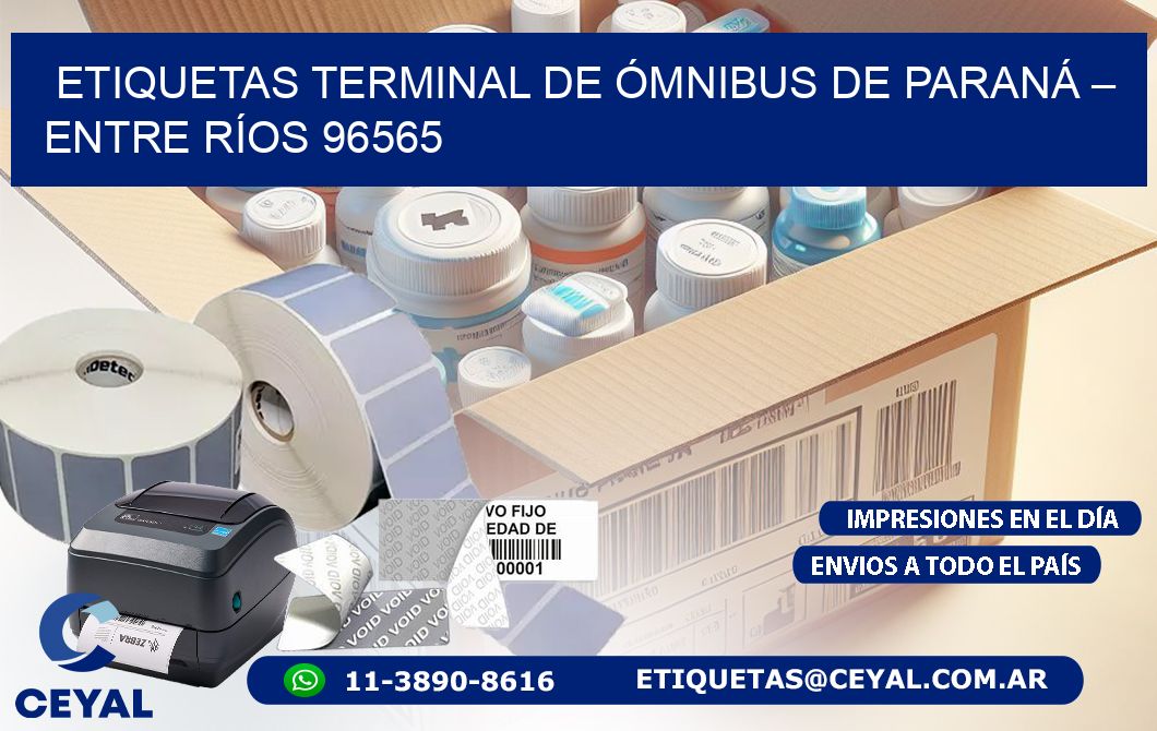 ETIQUETAS TERMINAL DE ÓMNIBUS DE PARANÁ – ENTRE RÍOS 96565