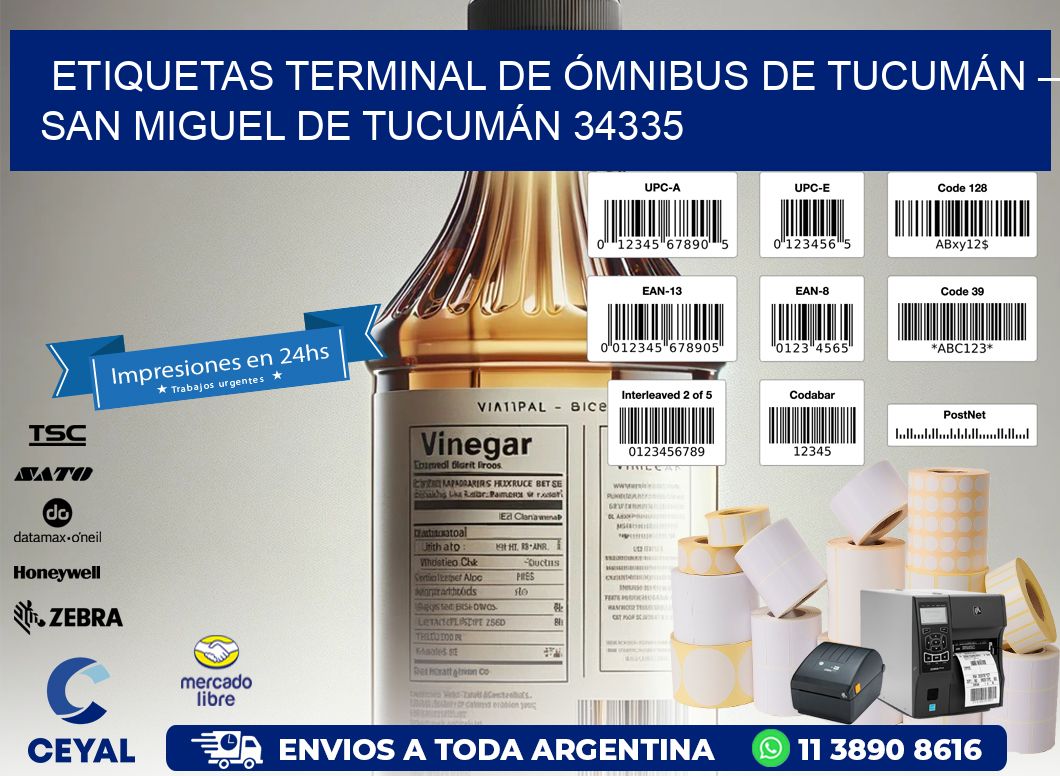 ETIQUETAS TERMINAL DE ÓMNIBUS DE TUCUMÁN – SAN MIGUEL DE TUCUMÁN 34335