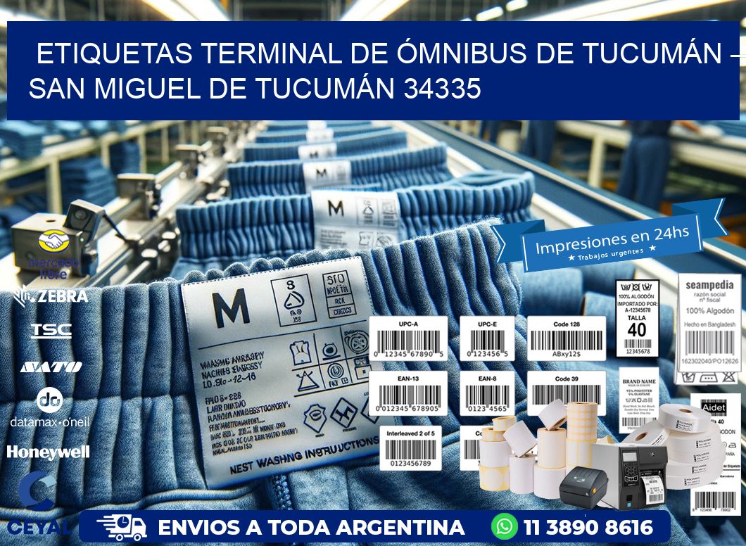 ETIQUETAS TERMINAL DE ÓMNIBUS DE TUCUMÁN – SAN MIGUEL DE TUCUMÁN 34335